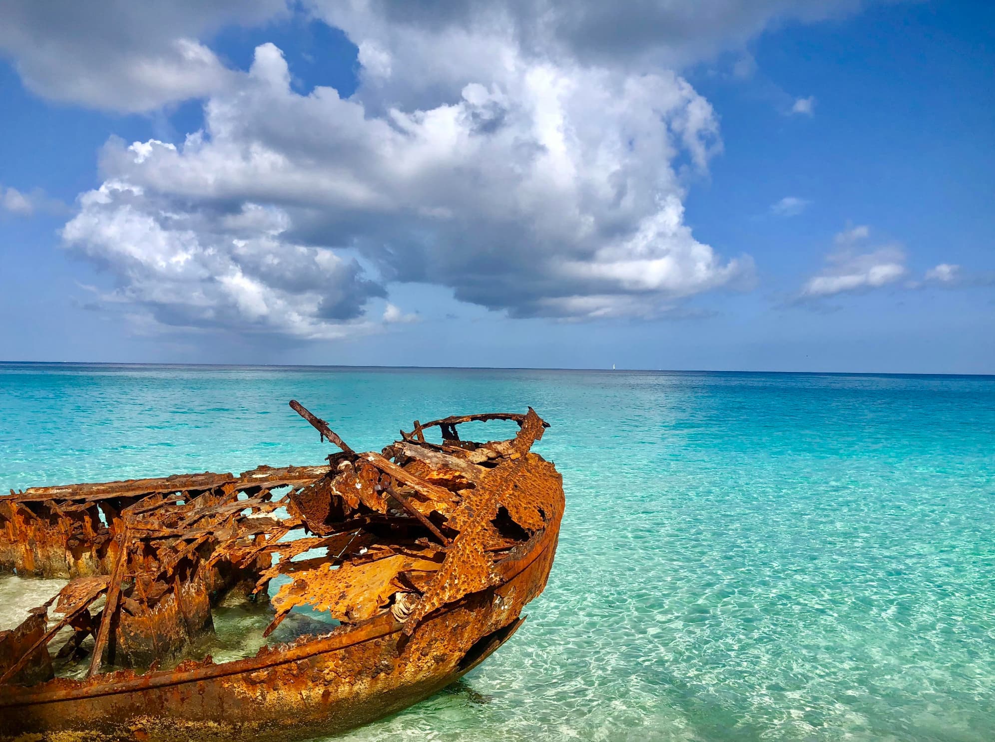 “We ate breakfast next to ship wreckage in Bimini.”